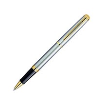 Waterman S0920350 Hemisphere Rollerball Pen, Fine, Stainless Steel with Gold Tri - $165.00