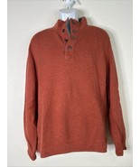 Tommy Bahama Mens Size M Orange/Gray Reversable Pullover Snap Collar Swe... - £10.99 GBP