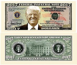 Donald Trump 2017 Collectible Pack of 10 Funny Money Presidential Dollar Bills - £7.51 GBP