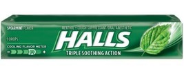 5X HALLS SPEARMINT YERBABUENA COUGH DROPS - 5 ROLLS - FREE SHIPPING  - $10.99