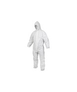 White Propylene Disposable Coveralls - 5-Pack Liquid & Dust Protection Coverall - £36.02 GBP