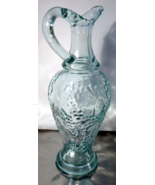 Gorgeous Vintage Vetreria Etrusca Aqua Glass 75cl MOD DEP 11.5&quot; Vinegar ... - $15.11 CAD