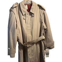 Valmeline Men’s 48 Beige Belted Cotton Polyester Rayon Trenchcoat Jacket... - £191.45 GBP