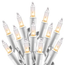 Clear Christmas String Lights 100 Count 26.5 Feet Incandescent Bulb Mini... - £32.06 GBP