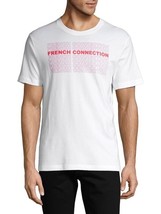 French Connection Men&#39;s Logo Repeat Graphic Tee, Size Large - White - $21.97