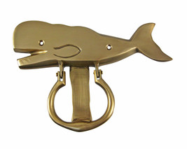 Zeckos Solid Brass Sperm Whale Door Knocker - £23.73 GBP