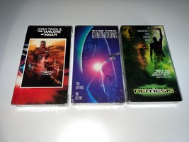 Lot of 3 SEALED Star Trek VHS - II Wrath Of Khan, Generations &amp; Nemesis - £23.73 GBP