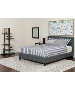 King Platform Bed Set-Gray HG-BMF-32-GG - $1,258.07 CAD