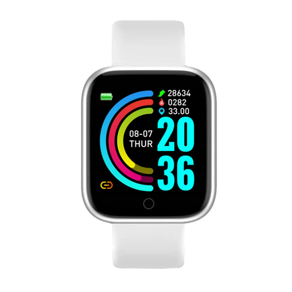 Y68 Bluetooth Digital Smart  Men Women Kids Smart Wrist Clock HR/BP Rate Waterpr - £119.07 GBP
