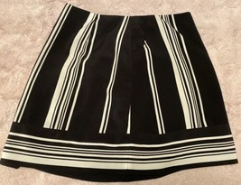THE LIMITED Women&#39;s Lined White Navy Striped Skirt Size L Excellent Condition - £11.68 GBP