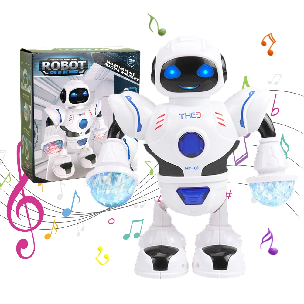 with Music Light Early Education Toys Plastic Glowing Robot Doll Smooth - £16.28 GBP