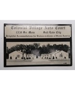 Vtg Colonial Village Auto Court Roadside Salt Lake City Utah UT Tree Pos... - $5.99