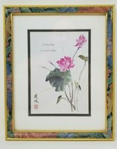 Chinese Flowers MP Klare Every Day is a Good Day Watercolor Framed Print - £15.24 GBP