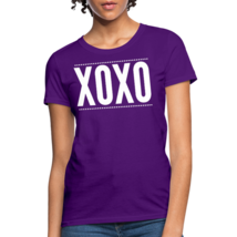 Womens T-Shirts, Xoxo Graphic Style White Grid Text Shirt - $24.99