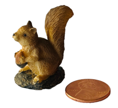Miniature Brown Squirrel Fairy Garden Display Forest Animal Collection 1.25&quot; - £7.68 GBP