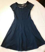 Hollister Women&#39;s Junior&#39;s XS xsmall Dress Lace Back Navy Blue EUC Pre-owned -- - £16.27 GBP