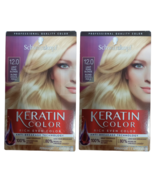 2 X Schwarzkopf Keratin Color 12.0 Light Pearl Blonde Rich Even Hair Col... - $50.04