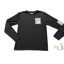 7 Seven Souls Boys T Shirt Sz 18 Long Sleeve Black Novelty Pocket NEW - $16.61