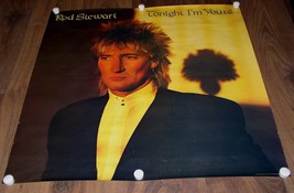 Rod Stewart Promo Poster Vintage 1981 Tonight I&#39;m Yours Warner Bros. Rec... - $164.99
