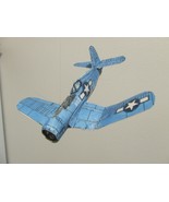 F-4U CORSAIR Famous WWII Fighter Aircraft Cut &amp; Glue Paper Glider Kit - £3.85 GBP