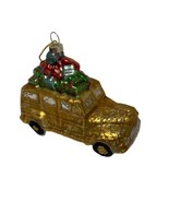 Silver Tree Gold  Station Wagon with Presents  Glass Ornament 3.25 inche... - £7.95 GBP