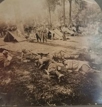 Vtg Stereoscope Card WWI French Artillerymen Resting From Trech Warfare - £10.43 GBP