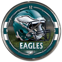 Philadelphia Eagles Round Chrome Wall Clock [Free Shipping]**Free Shipping** - £34.16 GBP