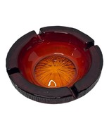 Vintage Heavy Tangerine Red Amberina Ashtray /Art Glass-Blenko Retro MCM... - $1,042.50 MXN
