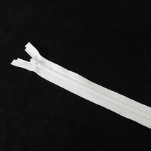 1 White Nylon Coil 31&quot; Lg Gauge 5 Bottom Separating One Way Zipper 1.1875&quot; Wide - £1.96 GBP