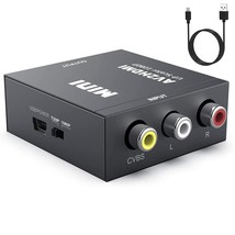 Rca To Hdmi Converter 1080P Mini Cvbs To Hdmi Composite Video Audio Conv... - £15.68 GBP