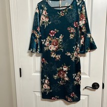 Women&#39;s Gilli Dress, L/Grande, Teal Floral - $29.70