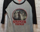 Stranger Things women 3/4 sleeve raglan t shirt Small S Dustin Mike Luca... - $9.89
