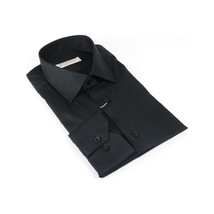 Mens 100% Italian Sheen Cotton Shirt High Quality SORRENTO Turkey 1131 Black image 6