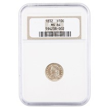 1832 H10C Demi Dime Classé Par NGC Comme MS64 Vieux Support Clé Date - $2,622.77