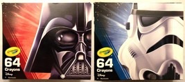 x2 Crayola Crayons, Lim. Ed. 64 Count: Star Wars Stormtrooper + Darth Vader, New - £12.85 GBP