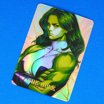 Marvel She-Hulk Rainbow Foil Holographic Character Figure Art Card - £11.80 GBP