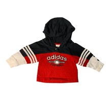 Adidas Baby Infant Boys Size 3 Months Hooded Long Sleeve Tshirt Tee red ... - $8.90