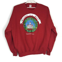 Jerzee Mens Sweat Shirt Size 3X Red Christmas on The Square Weatherford ... - $24.28