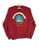 Jerzee Mens Sweat Shirt Size 3X Red Christmas on The Square Weatherford ... - £19.15 GBP