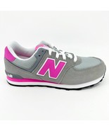 New Balance 574 Classics Grey Pink Suede Kids Running Sneakers KL574CDG - $68.45 CAD
