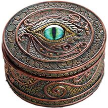 Dragon Eye Jewelry Keepsake Trinket Box Container Medieval Mythical Fant... - $20.98
