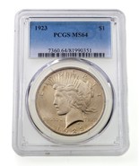 1923 S$1 Dollar D&#39;Argent Peace Noté Par PCGS Comme MS-64 - $125.80