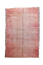 Vintage Moroccan rug made from wool, Moroccan 6x9 feet Pink, Geometric Handwoven - £654.86 GBP