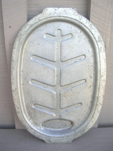 Old Vintage Cast Aluminum Well &amp; Tree Carving Serving Platter Table Kitc... - $19.79