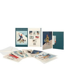 Set of 6 Tintin Christmas and New Year greeting cards (19x 12.5 cm) Sealed - £18.21 GBP