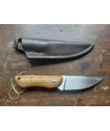 7" Damascus Steel Hunting Skinning Knife Wood Handle With Leather Sheath - €25,51 EUR 7" Damascus Steel Hunting Skinning Knife Wood Handle With Leather Sheath - €25,51 EUR