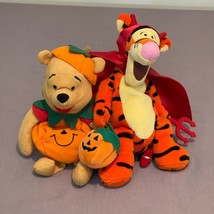Disney Mini Bean Bag Winnie the Pooh Pumpkin and Devil Tigger Halloween Plush - £18.47 GBP