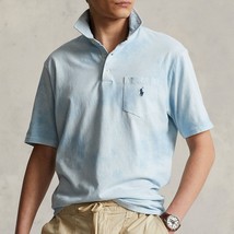 Polo Ralph Lauren Men&#39;s Cotton Linen Logo Polo Shirt Classic Fit Cloud W... - $49.90