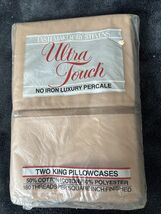 2 Vintage Pillow Cases KING size Ultra Touch Stevens  New in Package 50/50 - $19.99