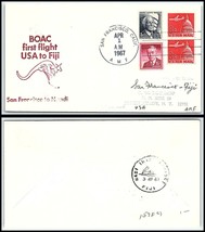 1967 Us First Flight Cover - Boac, San Francisco Amf, Ca To Nadi, Fiji O3 - $2.96